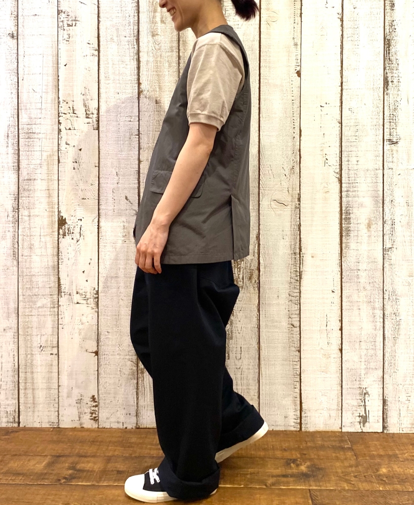 ●NVL2502CP(ベスト) 40s ORGANIC POPLIN NO COLLAR VEST