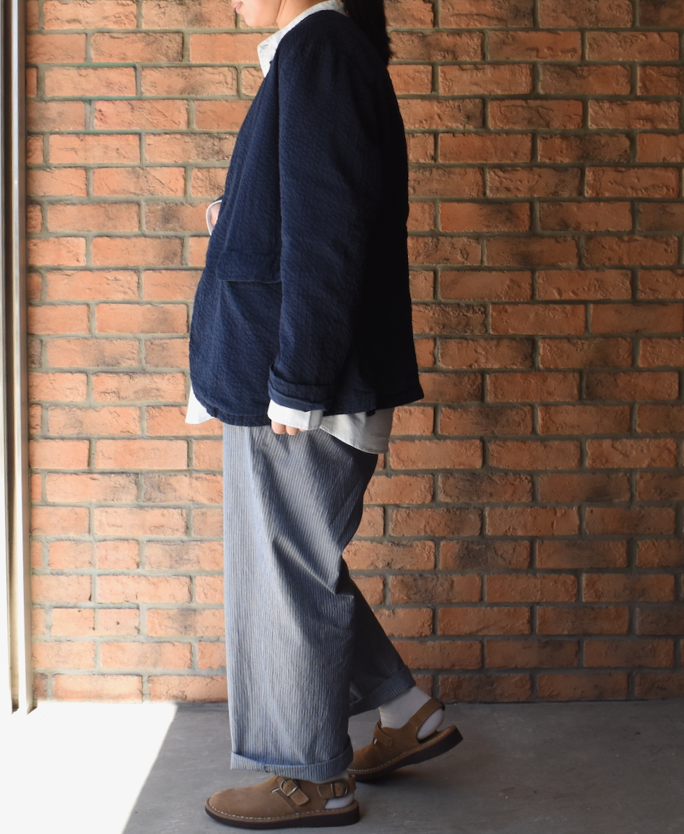 ●NVL2523(パンツ) POPLIN STRIPE EASY PANTS