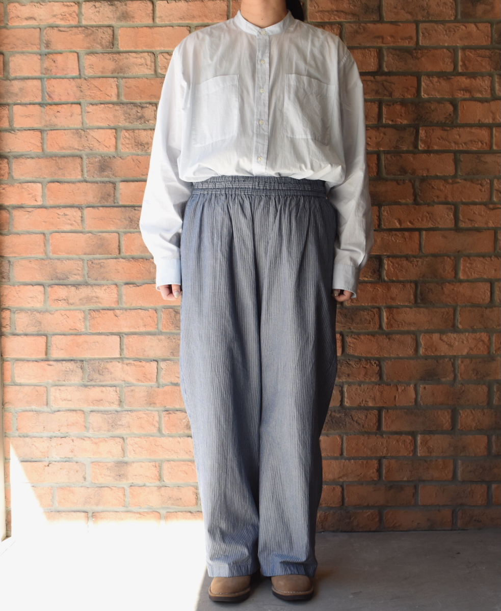 ●NVL2523(パンツ) POPLIN STRIPE EASY PANTS