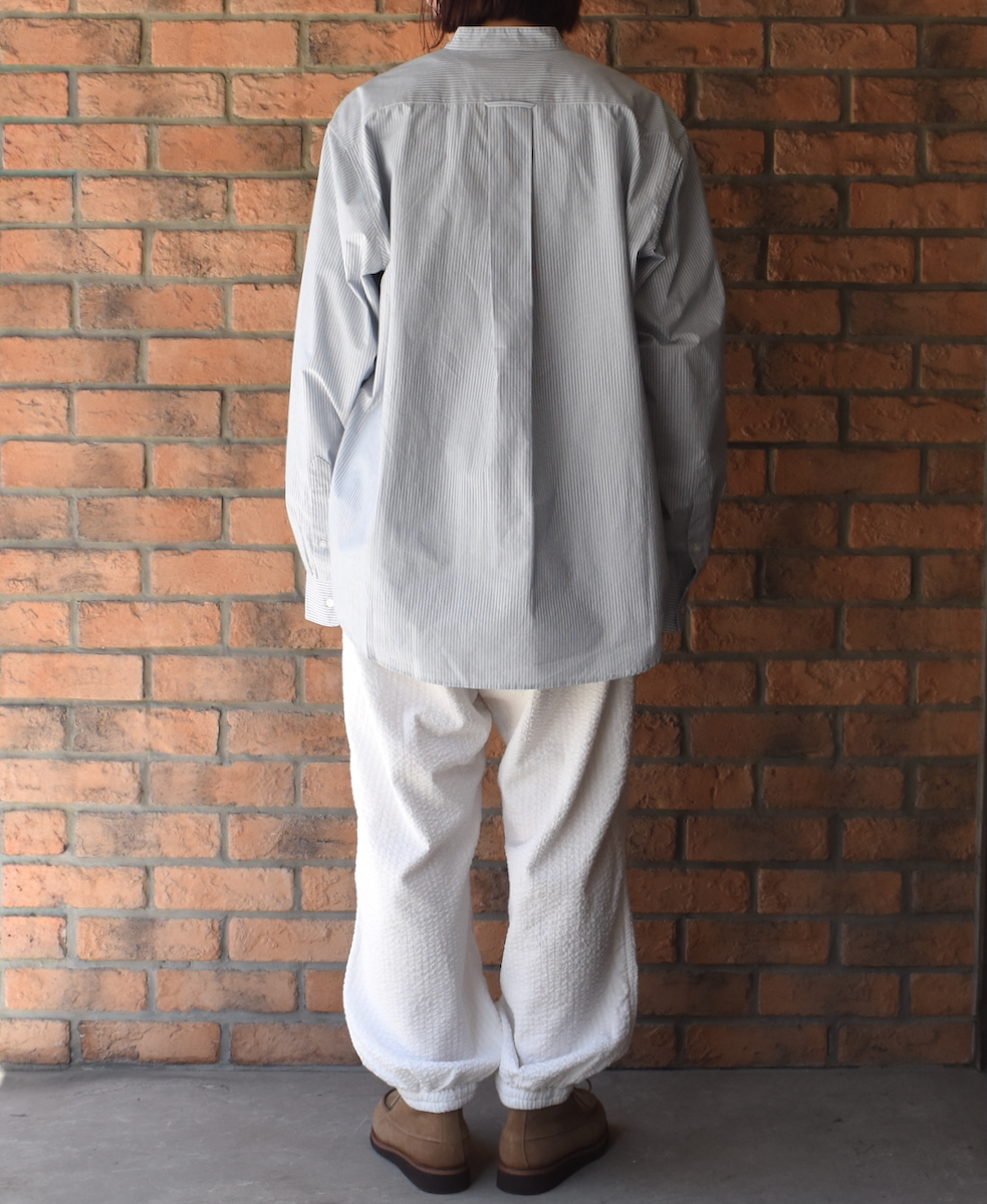 ●NVL2531(シャツ) 60s ORGANIC CAMBRIC BANDED COLLAR L/SL OVERSIZED SHIRTS