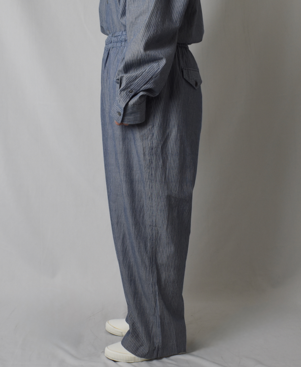 ●NVL2523(パンツ) POPLIN STRIPE EASY PANTS