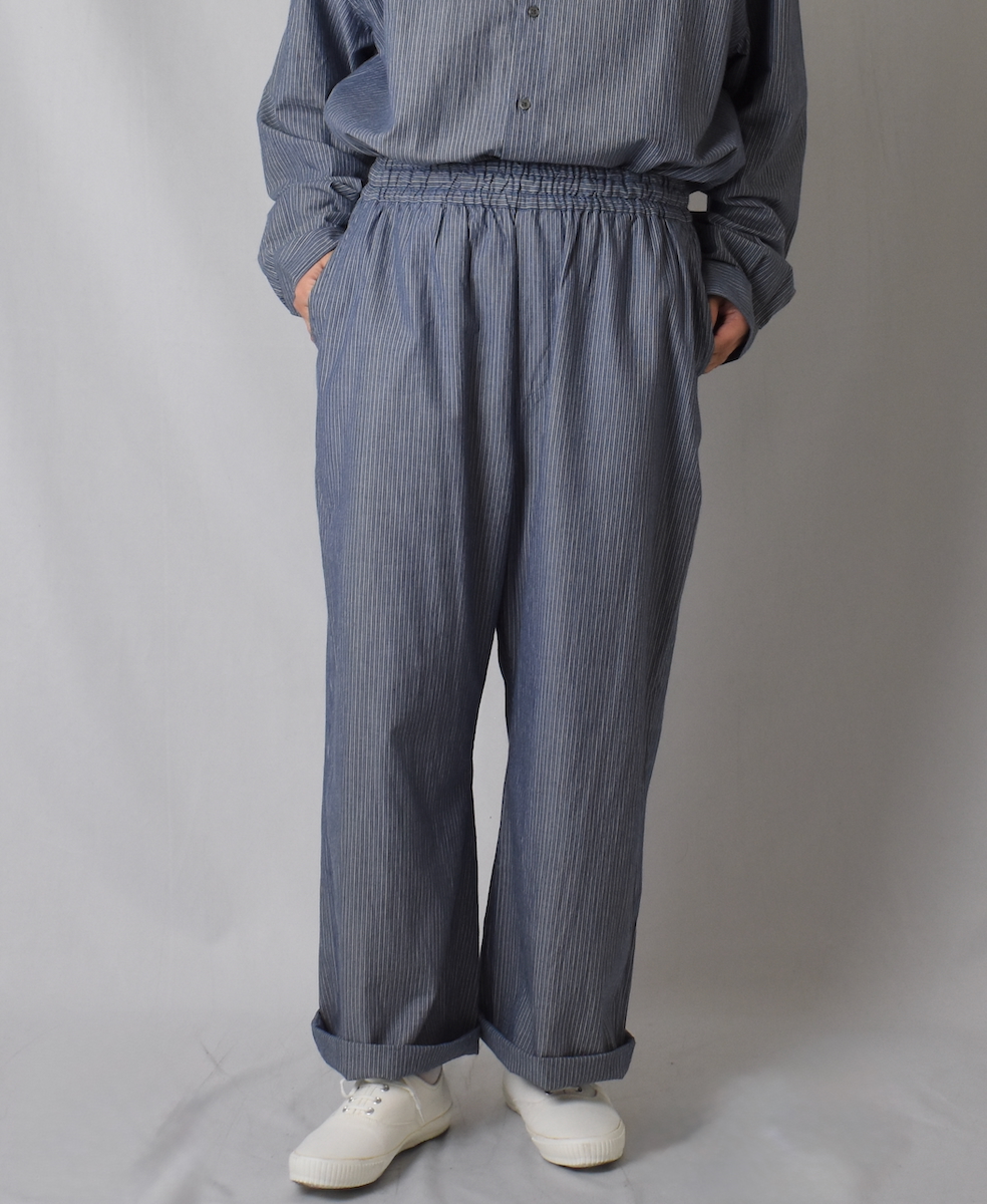 ●NVL2523(パンツ) POPLIN STRIPE EASY PANTS