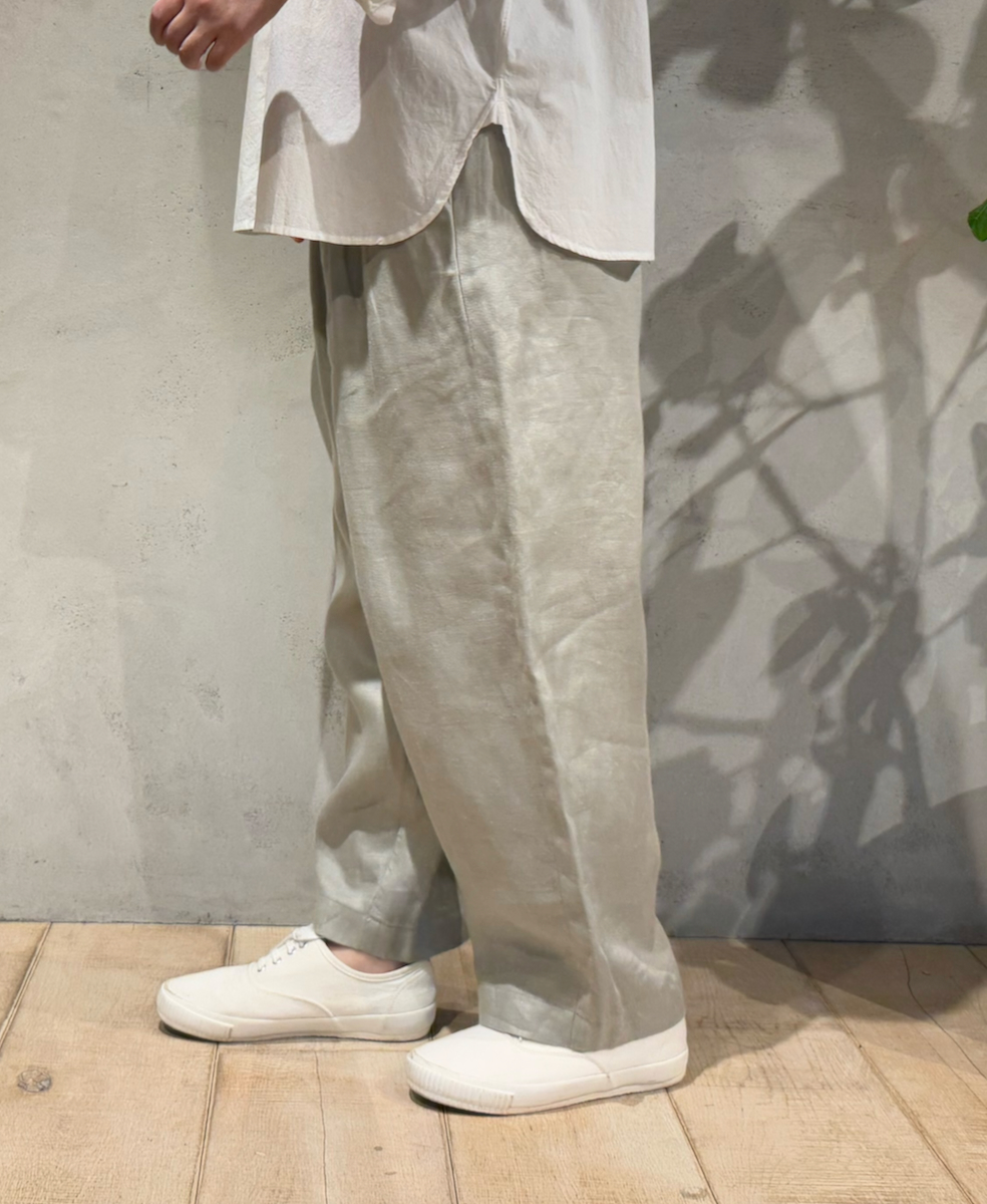 ●GNMDS2501NLT(パンツ) LINEN TWILL 2TUCK TAPERED EASY PANTS