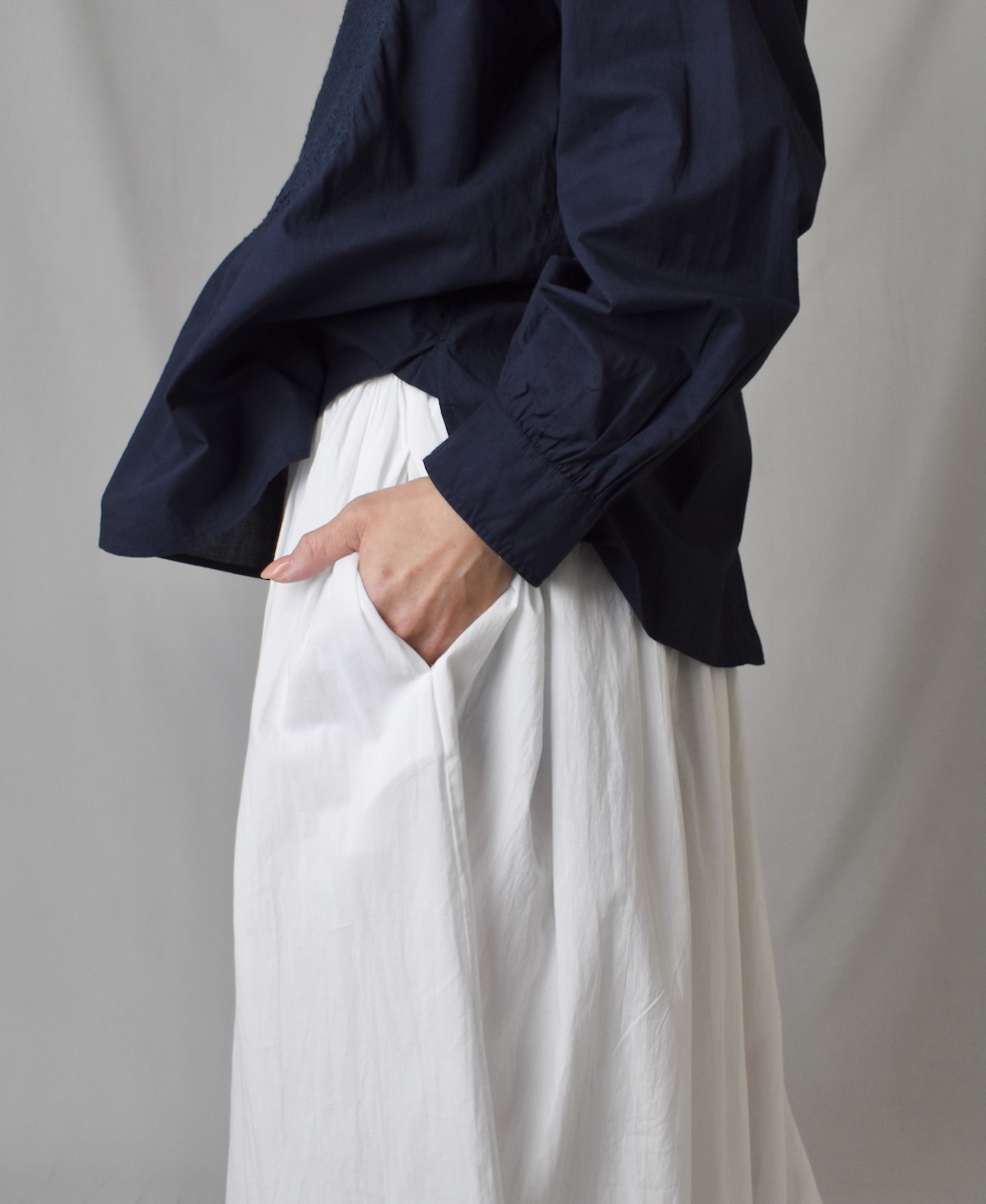 ●NMDS25205(キュロット) 60s ORGANIC CAMBRIC GATHERED CULOTTES