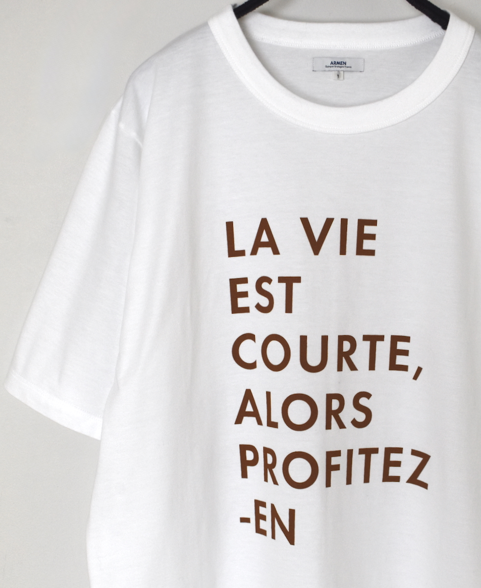 NFA1802P44(Tシャツ) "LA VIE EST" 4.4oz COTTON JERSEY CREW NECK OVERSIZED S/SL T-SHIRT