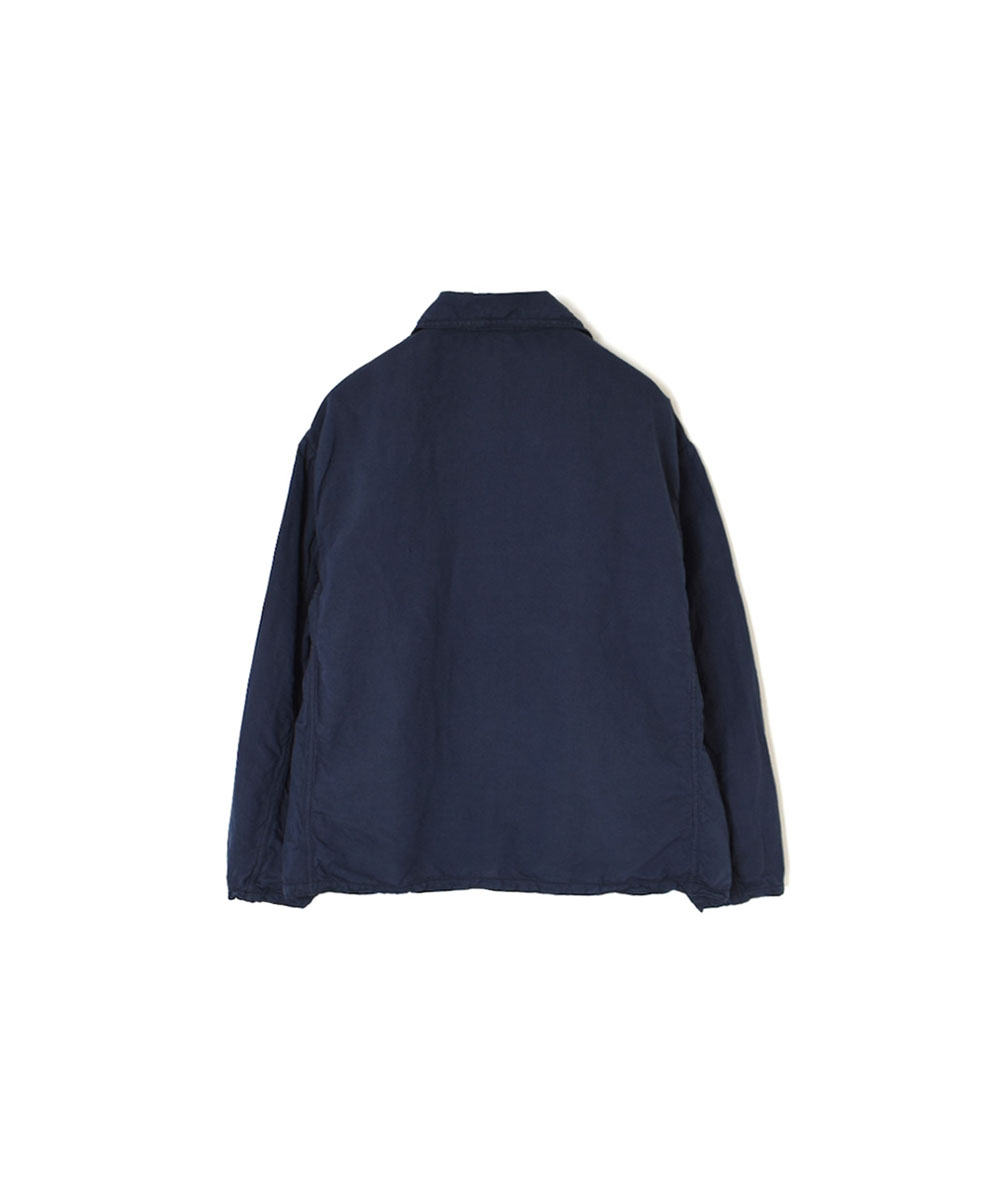 ISNAM2402D(ジャケット) COTTON LINEN OVERDYE ROUND COLLAR DOUBLE JACKET