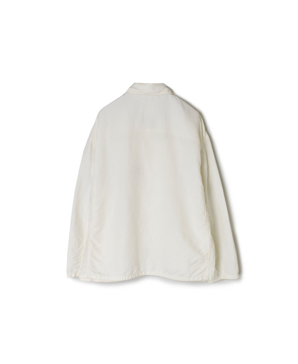 ISNAM2402D(ジャケット) COTTON LINEN OVERDYE ROUND COLLAR DOUBLE JACKET