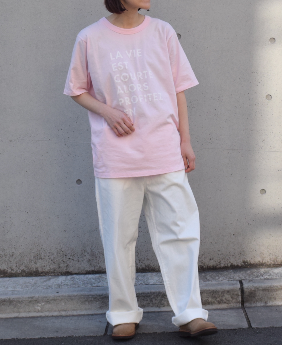 NFA1802P44(Tシャツ) "LA VIE EST" 4.4oz COTTON JERSEY CREW NECK OVERSIZED S/SL T-SHIRT