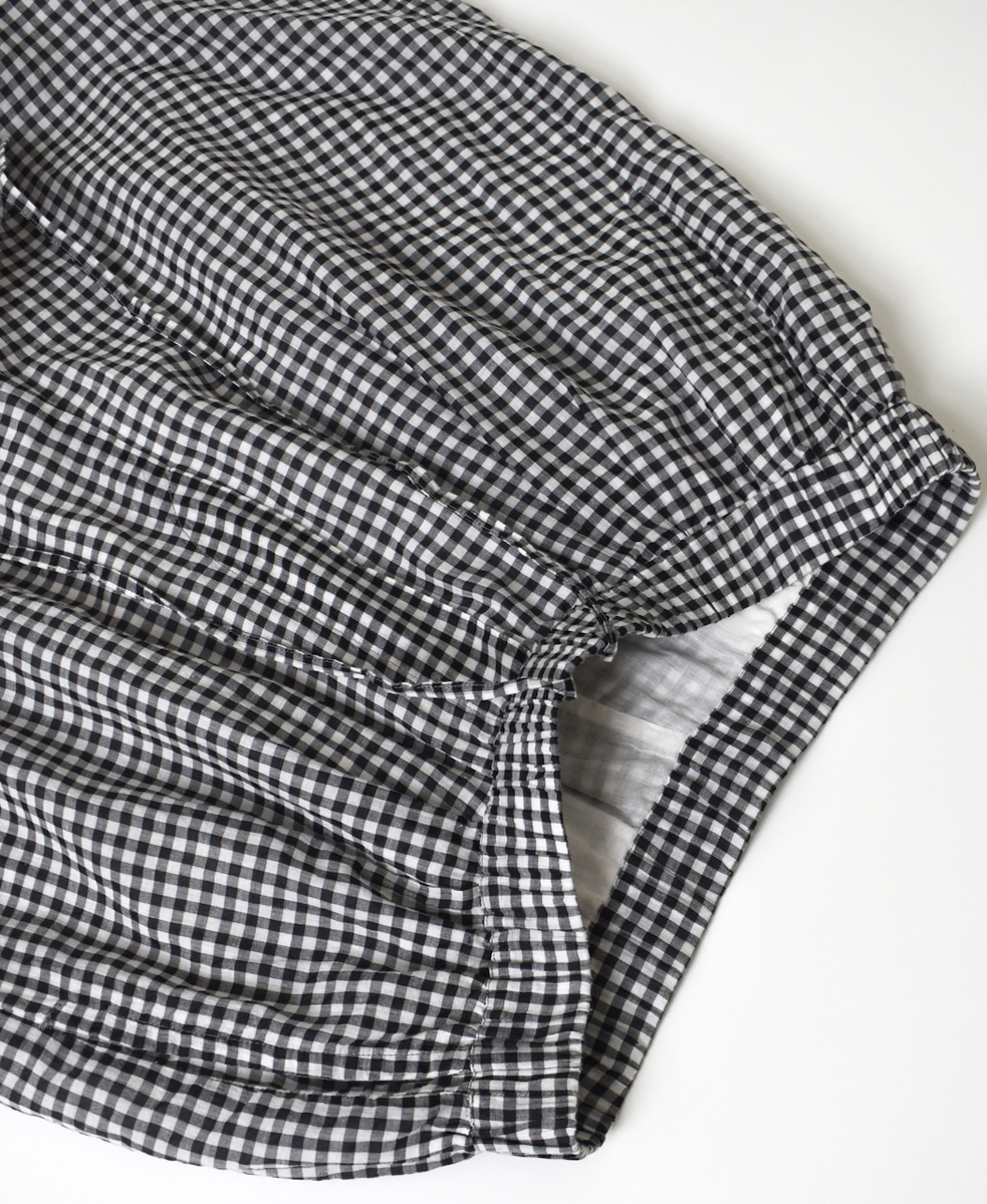 INMDS25025(パンツ) HANDWOVEN COTTON/SILK GINGHAM CHECK 2TUCK TAPERED EASY PANTS