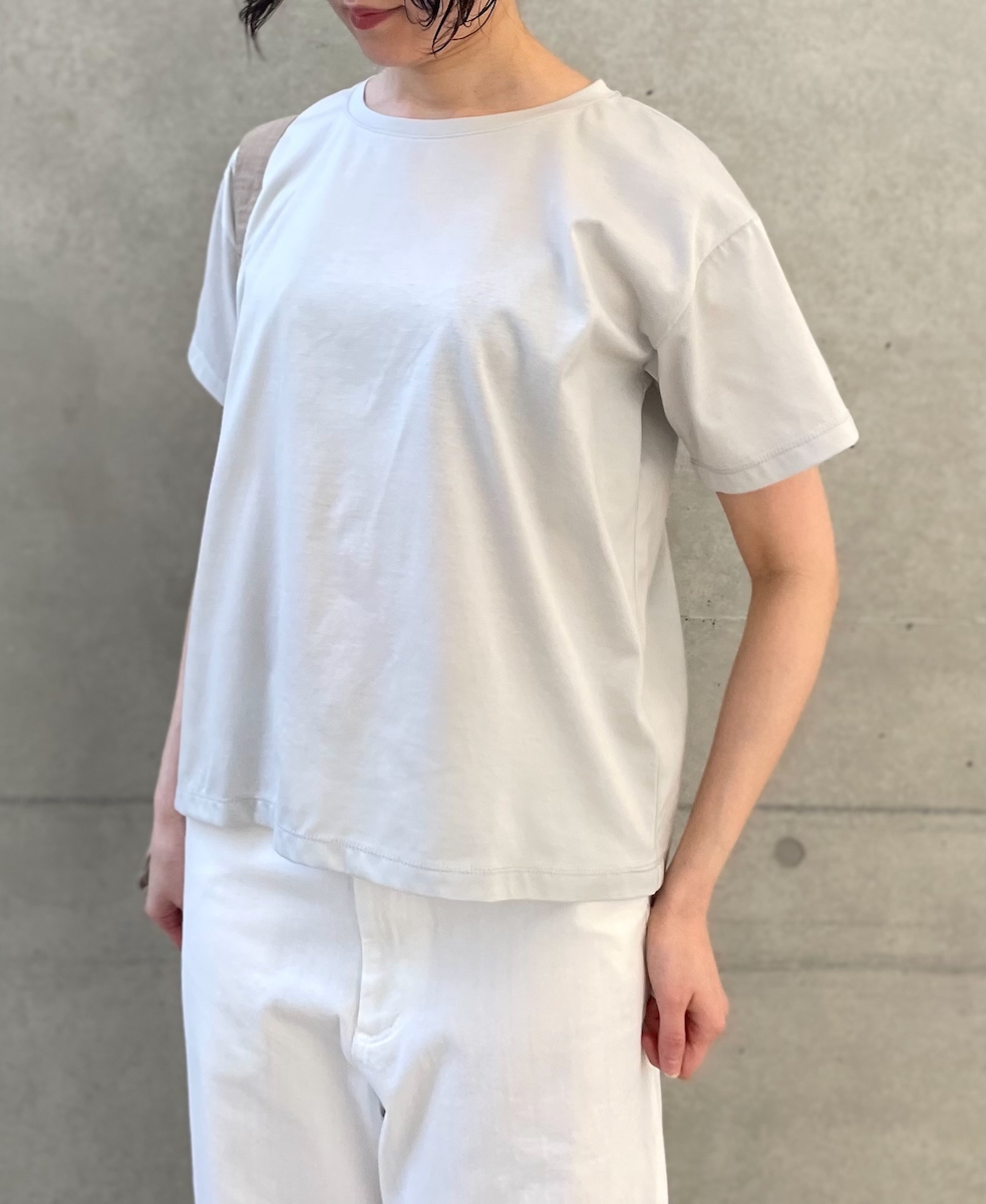 GNMDS25002(Tシャツ) MERCERIZED COTTON JERSEY BOAT NECK T-SHIRT