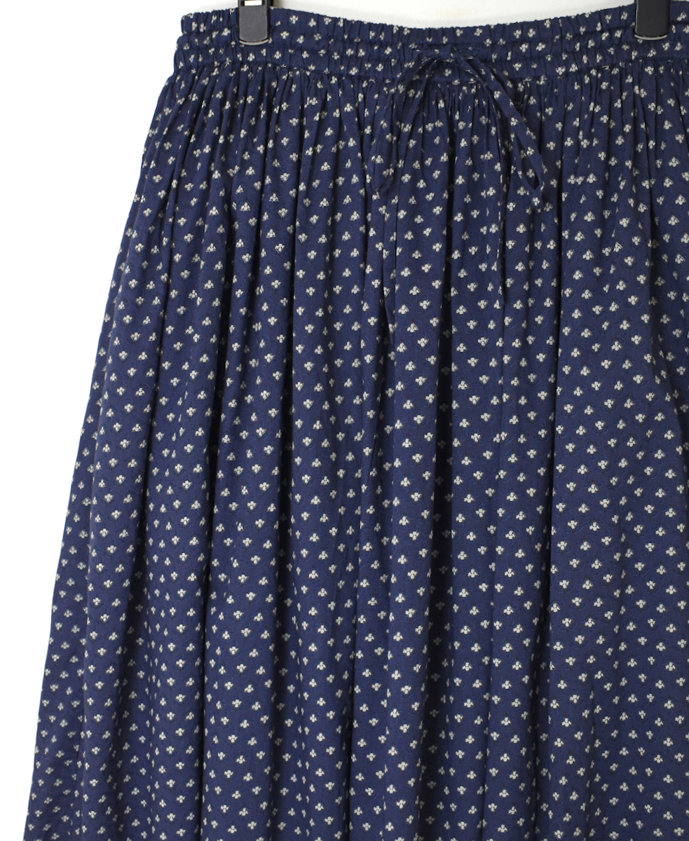 NSL25105(スカート) 80s COTTON VOILE SMALL FLOWER PRINT GATHERED SKIRT