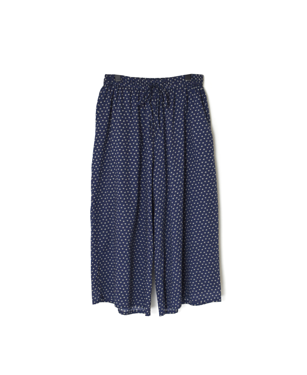 NSL25106(パンツ) 80s COTTON VOILE SMALL FLOWER PRINT WIDE EASY PANTS