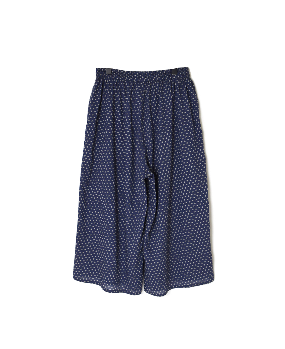 NSL25106(パンツ) 80s COTTON VOILE SMALL FLOWER PRINT WIDE EASY PANTS