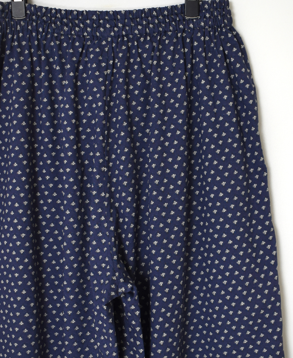 NSL25106(パンツ) 80s COTTON VOILE SMALL FLOWER PRINT WIDE EASY PANTS