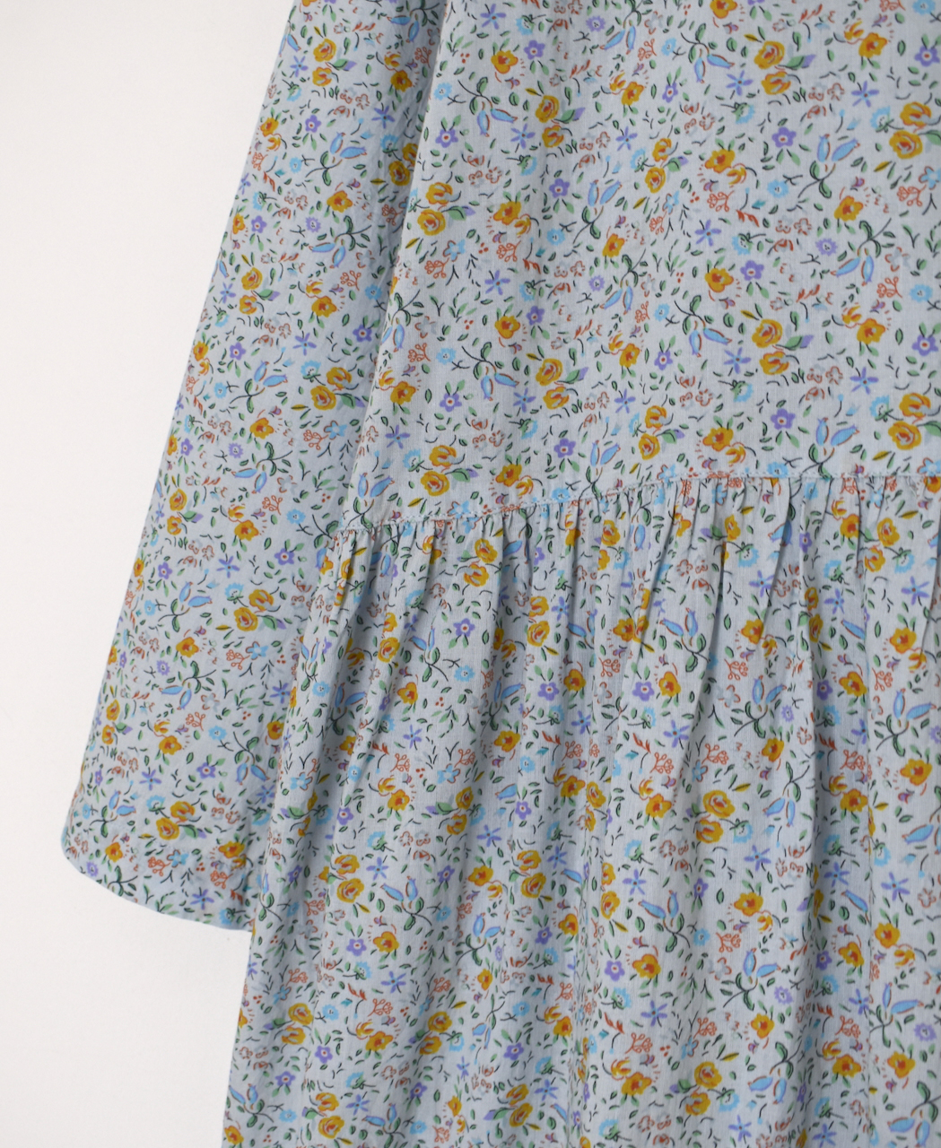 INAM2514FD(ワンピース) COTTON FLOWER PRINT BOAT NECK L/SL ONE-PIECE