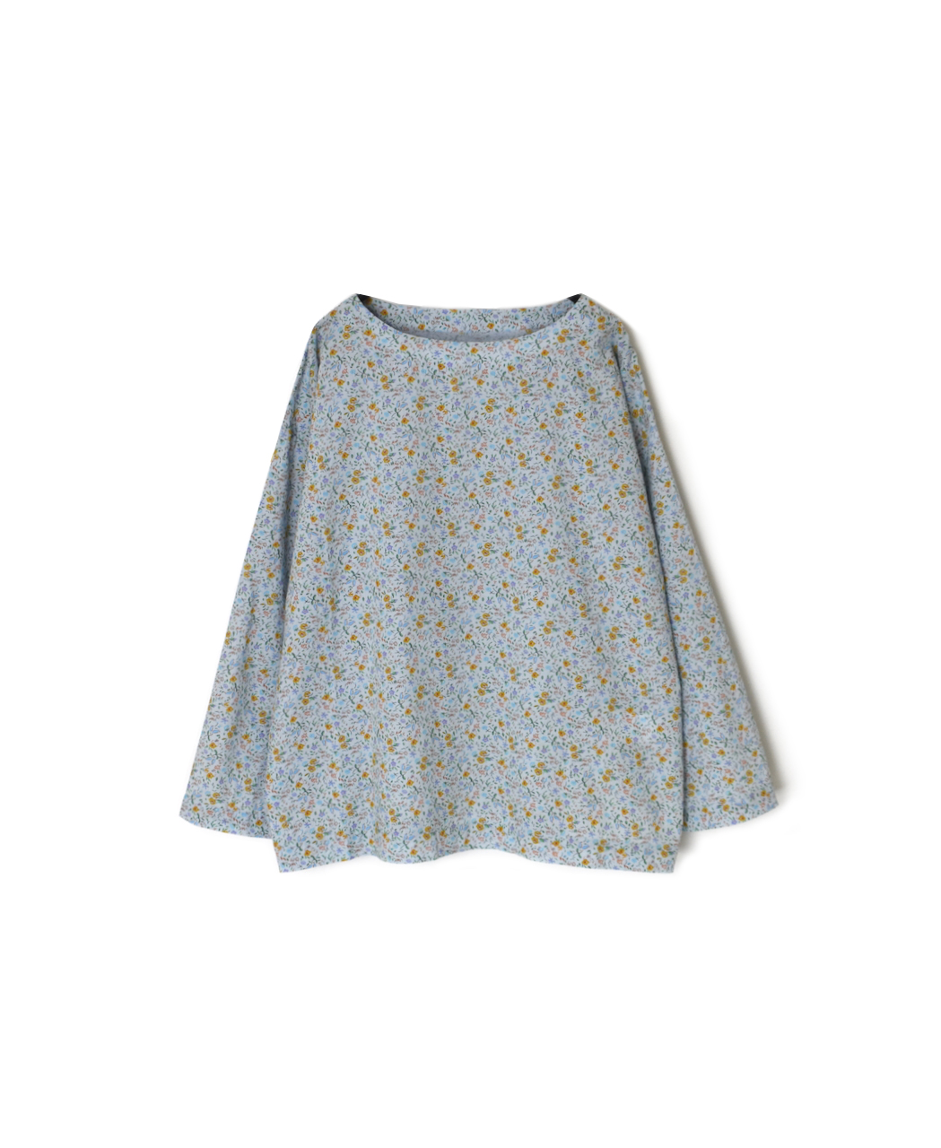 INAM2513FD(スモック) COTTON FLOWER PRINT UTILITY BOAT NECK SMOCK