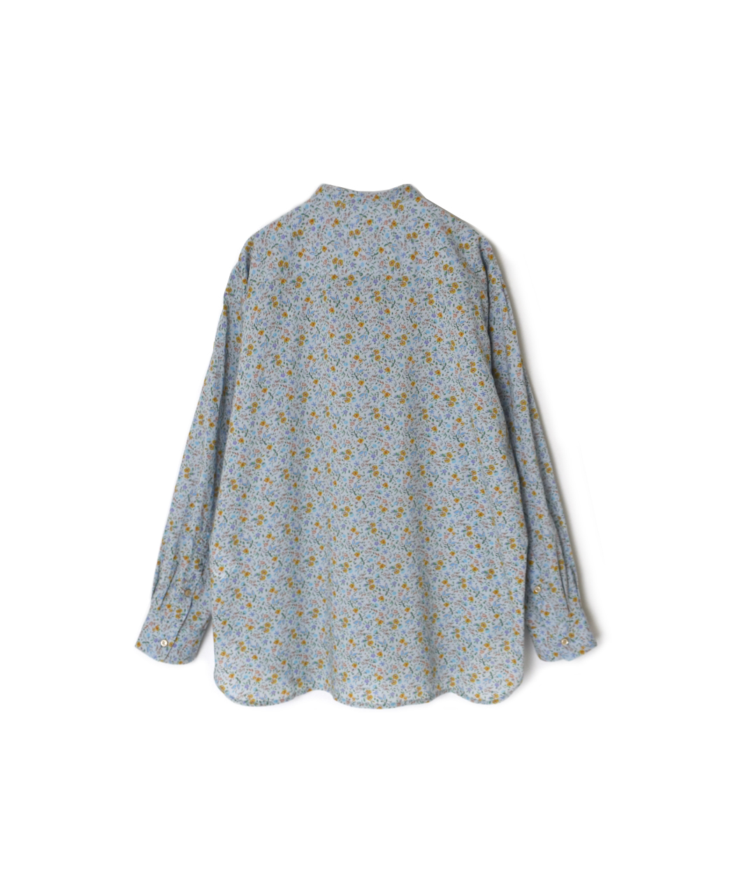 INAM2511FD(シャツ) COTTON FLOWER PRINT UTILITY BANDED COLLAR SHIRT