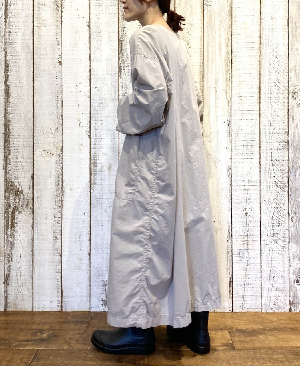 ISNAM2523D(プルオーバー) 50s POPLIN AUTOLOOM OVERDYE BOAT NECK LONG PULLOVER