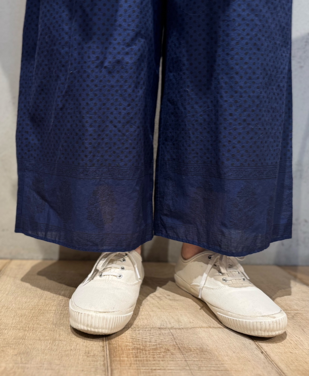 NMDS25265(パンツ) 80s VOIL DOT&TREE BLOCK PRINT EASY PANTS