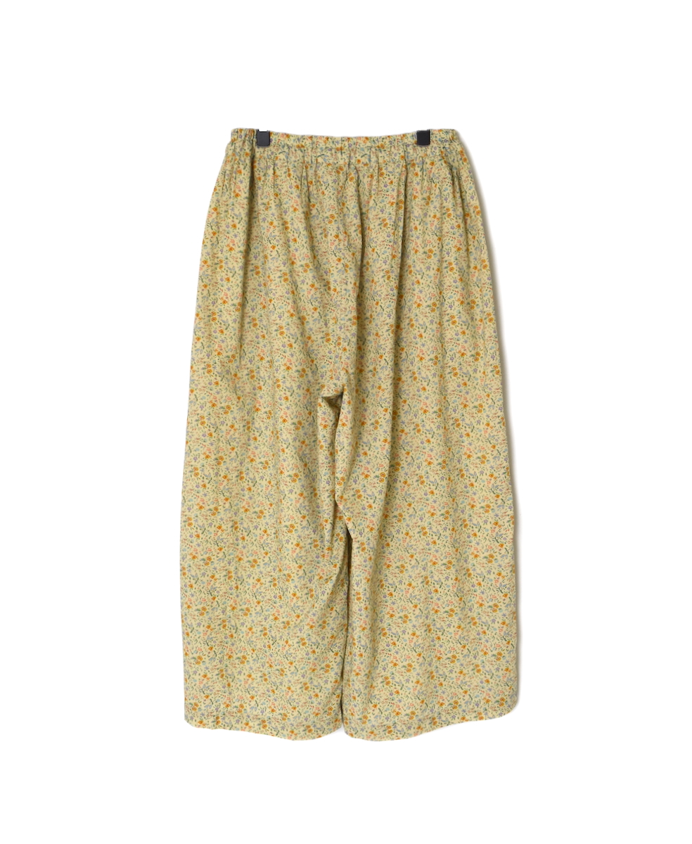 INAM2516FD(パンツ) COTTON FLOWER PRINT GATHERED EASY PANTS WITH LINING