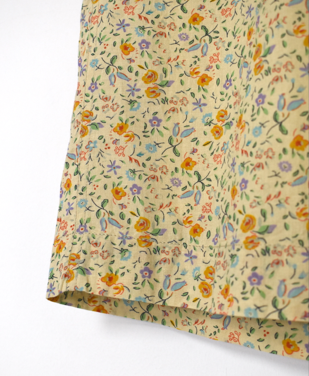 INAM2516FD(パンツ) COTTON FLOWER PRINT GATHERED EASY PANTS WITH LINING