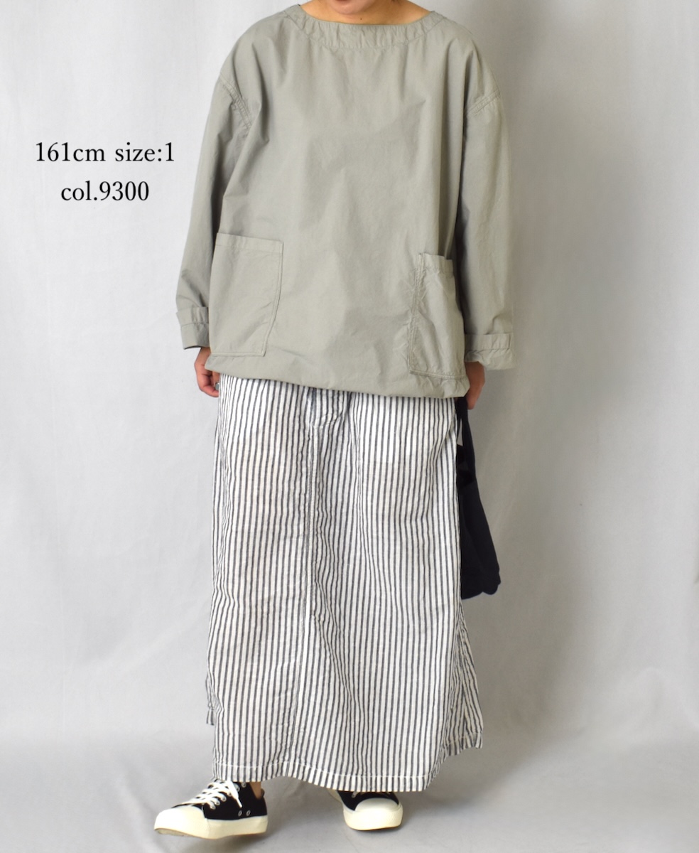 ISNAM2522D(シャツ) 50s POPLIN AUTOLOOM OVERDYE BOAT NECK PULLOVER