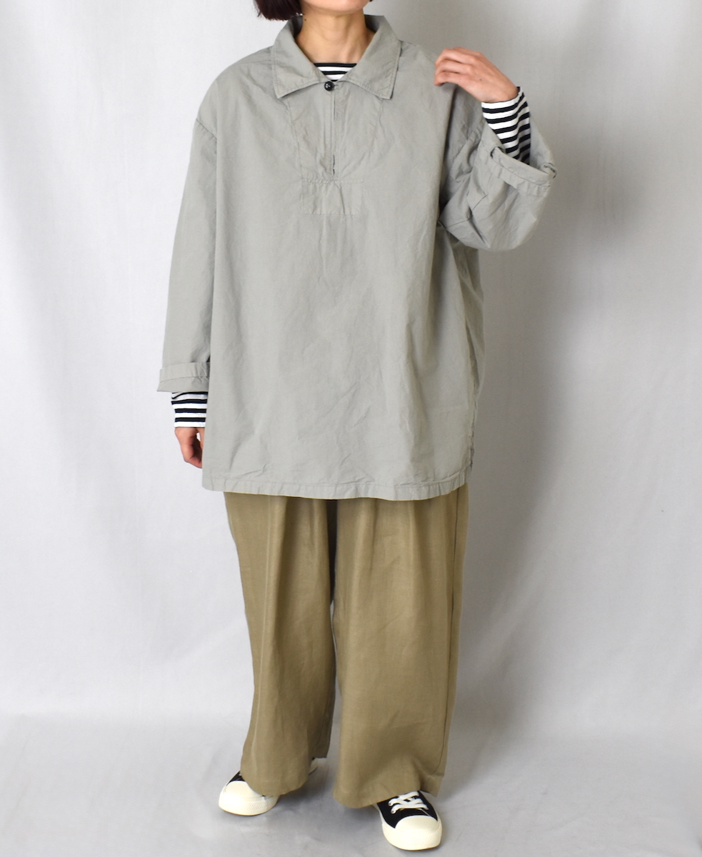 ISNAM2521D(シャツ) 50s POPLIN AUTOLOOM OVERDYE SKIPPER SHIRT