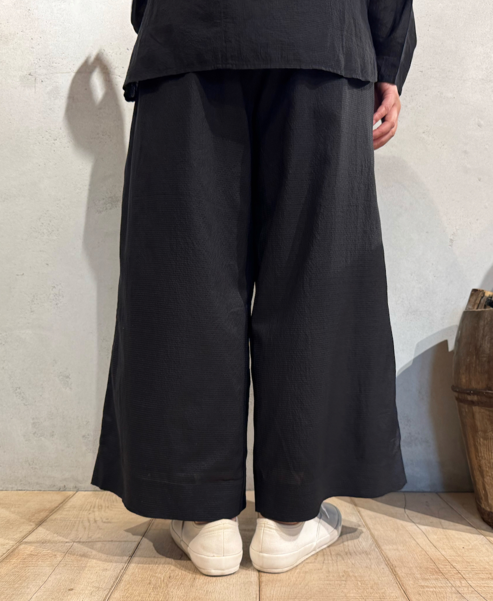 INMDS25035(パンツ) HANDWOVEN SILK/COTTON MICRO CHECK EASY PANTS