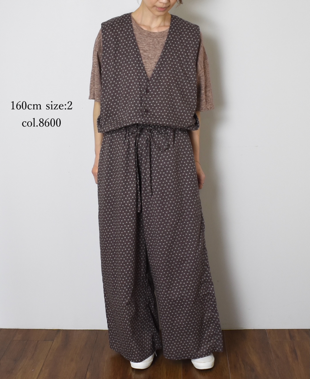 NSL25104(オーバーオール) 80s COTTON VOILE SMALL FLOWER PRINT NO/SL OVERALLS