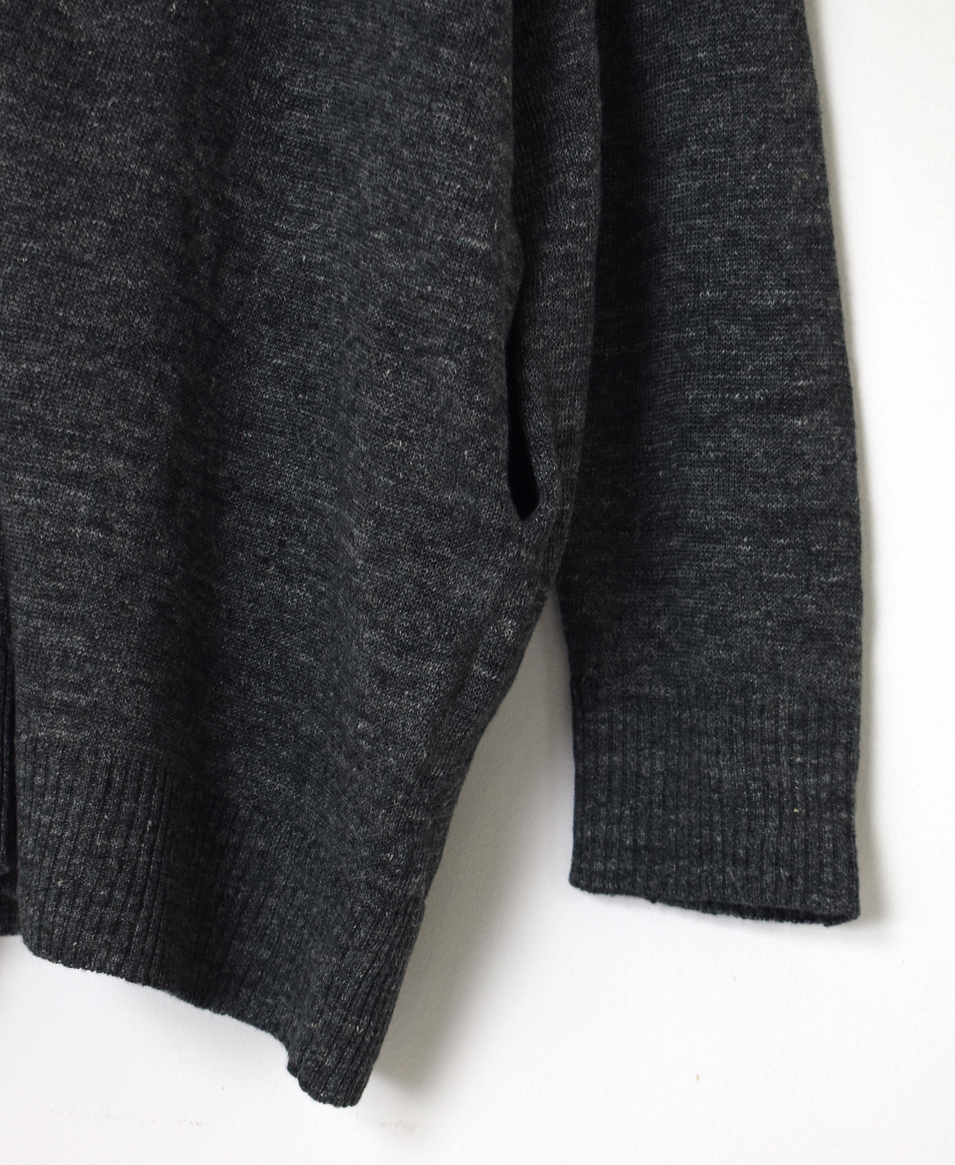 GNSL25023 (ニット) 12GG 1PLY LINEN PLAIN V-NECK CARDIGAN