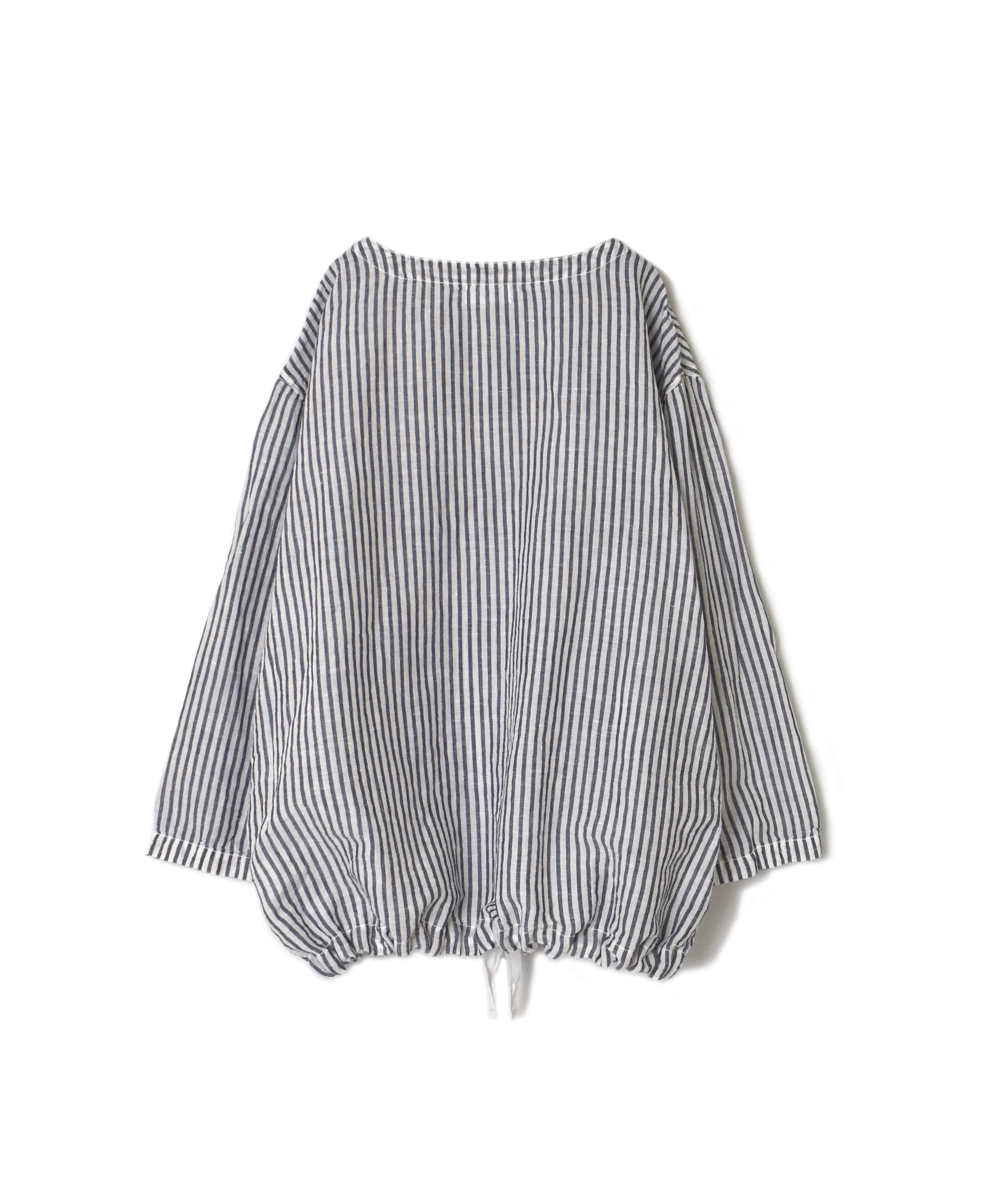 ISNAM2522SD(シャツ) COTTON/LINEN STRIPE OVERDYE BOAT NECK PULLOVER