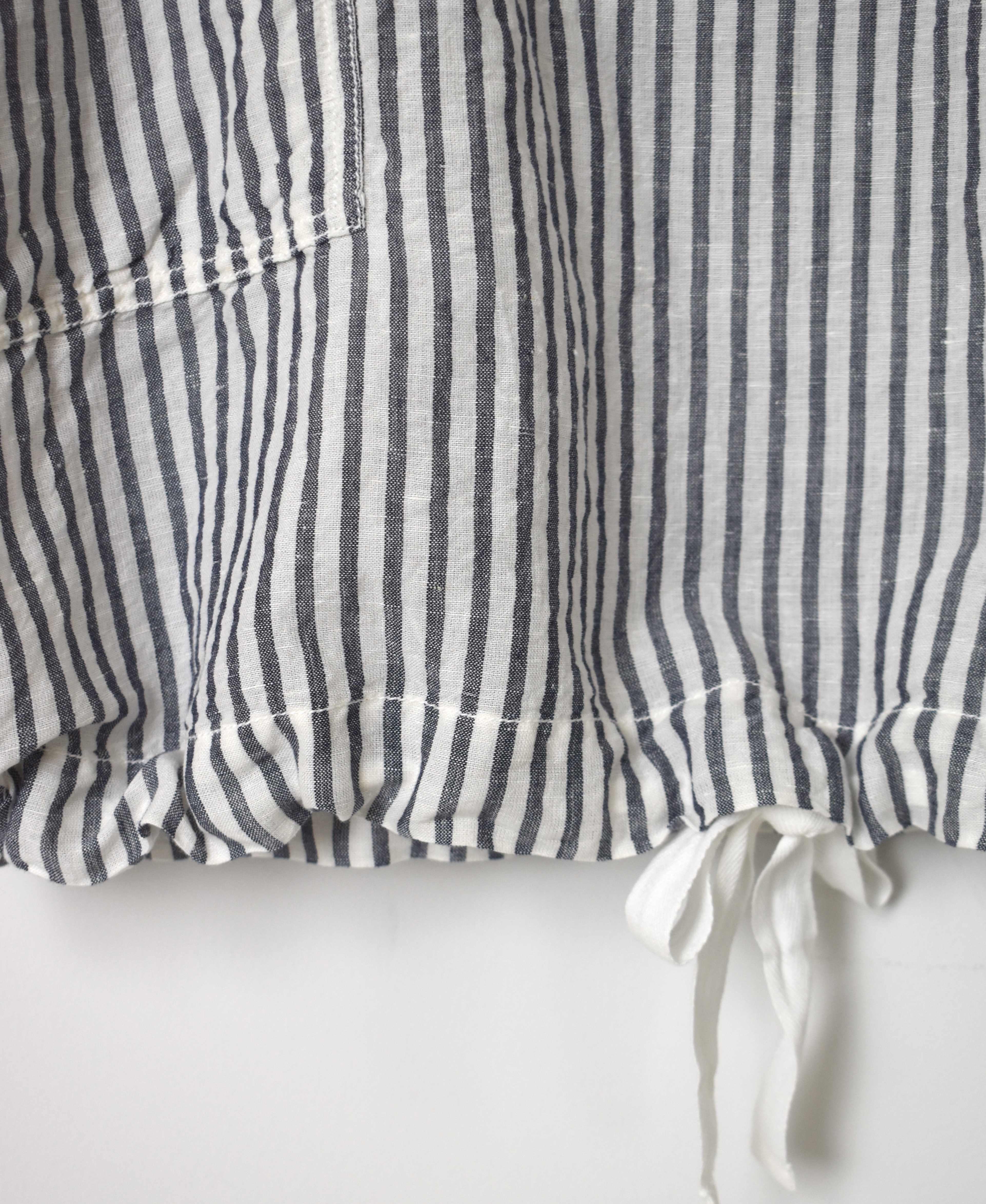 ISNAM2522SD(シャツ) COTTON/LINEN STRIPE OVERDYE BOAT NECK PULLOVER