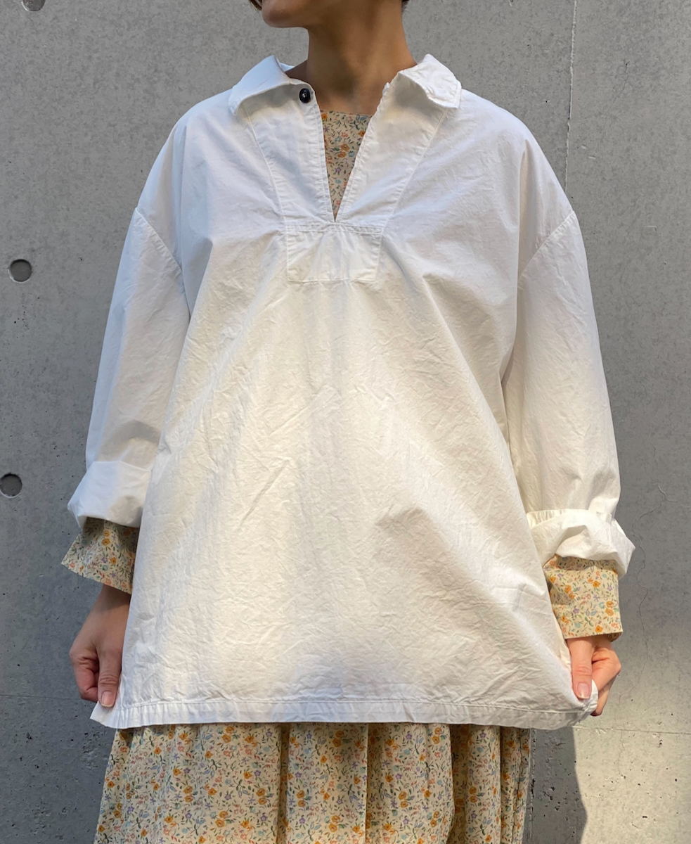 ISNAM2521D(シャツ) 50s POPLIN AUTOLOOM OVERDYE SKIPPER SHIRT