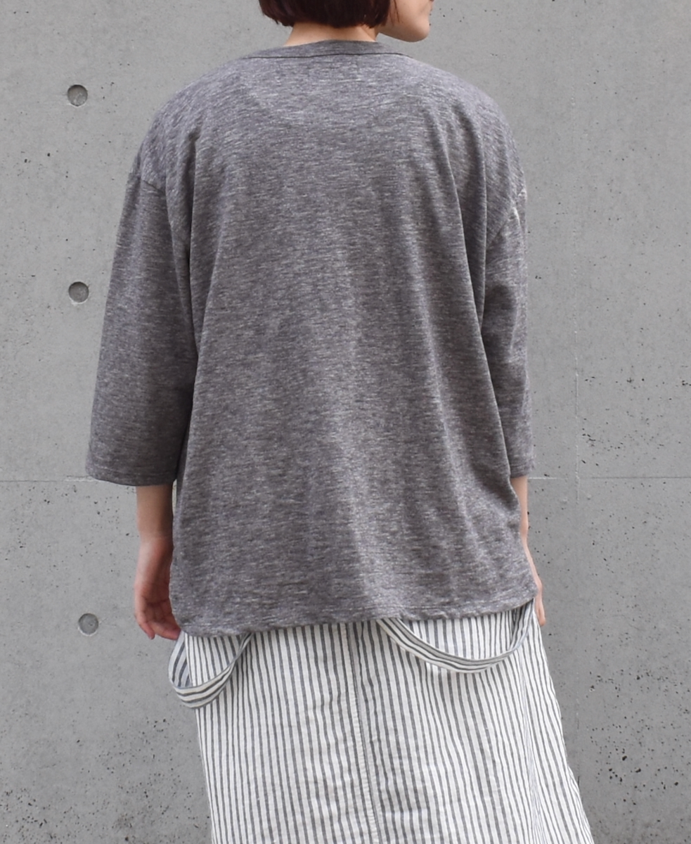 GNSL25041(Tシャツ) SLUB VINTAGE CREW-NECK 3/4SL LONG SHIRT