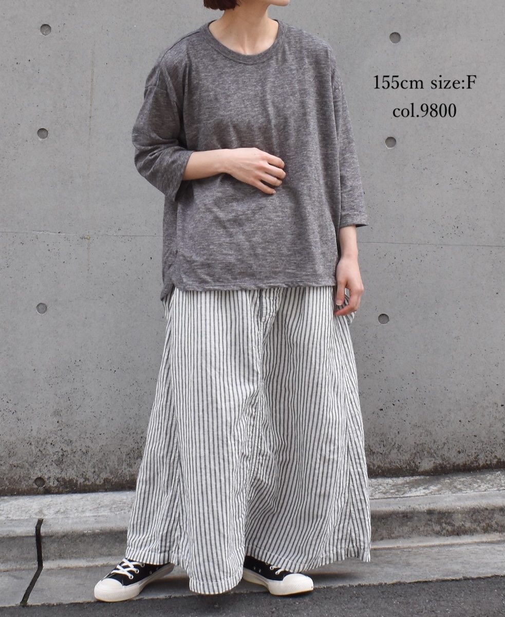 GNSL25041(Tシャツ) SLUB VINTAGE CREW-NECK 3/4SL LONG SHIRT