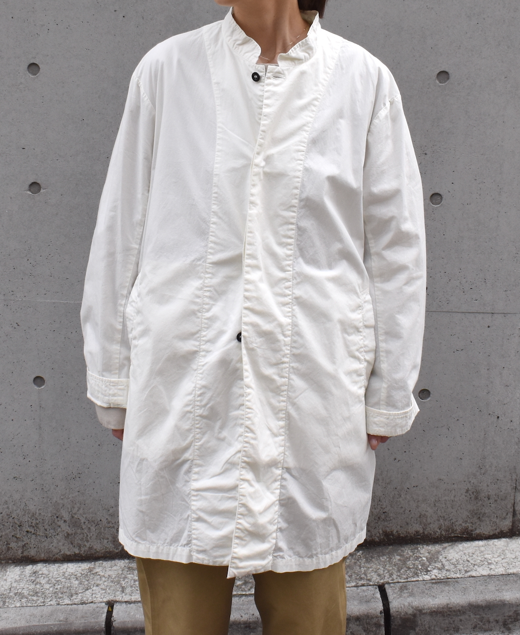 INHT2501CP(ジャケット) 60s COTTON POPLIN OVERDYE STAND COLLAR FLY FRONT JACKET