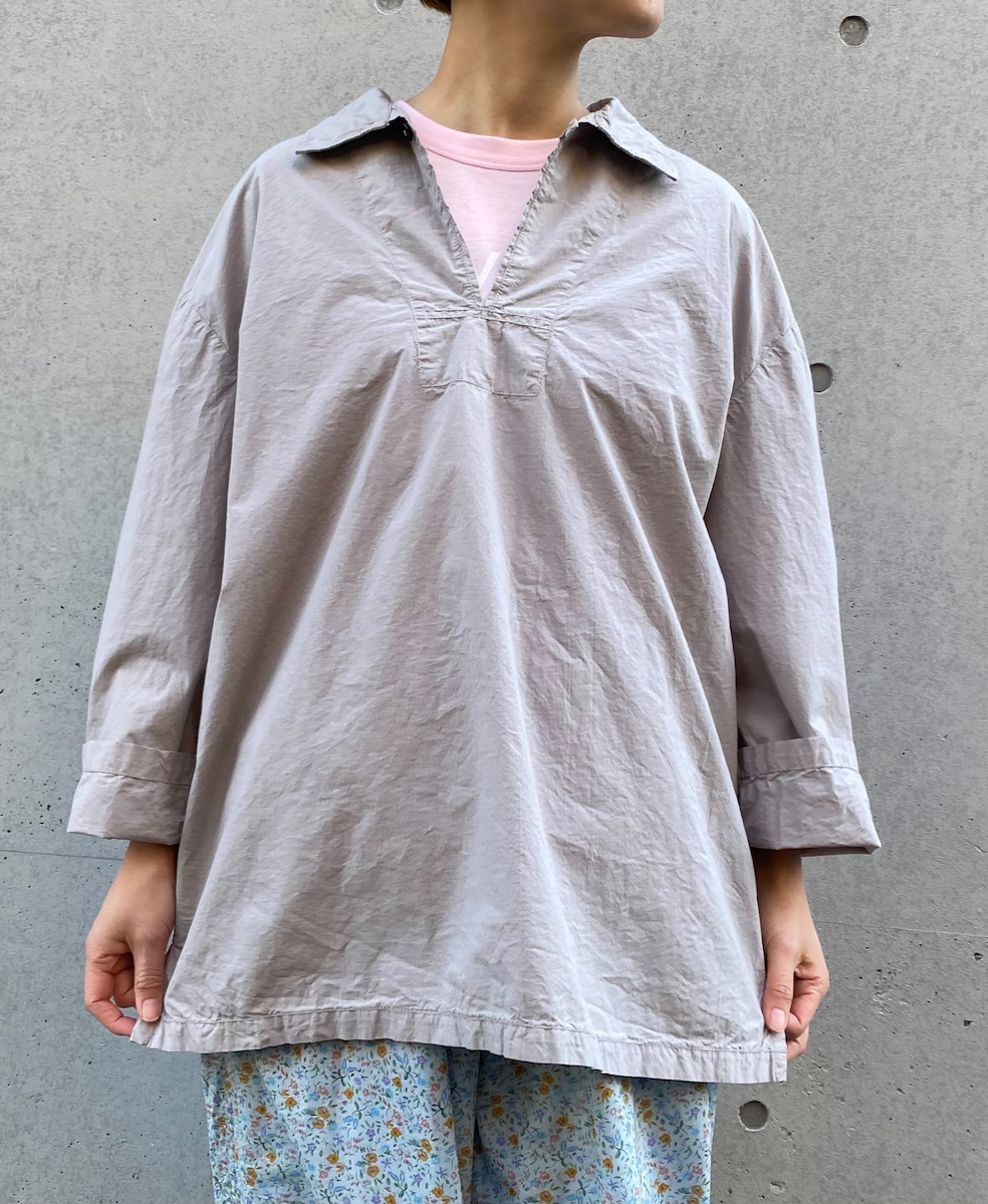 ISNAM2521D(シャツ) 50s POPLIN AUTOLOOM OVERDYE SKIPPER SHIRT