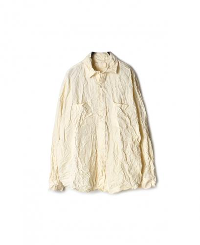 NVL1861W (シャツ) 40s ORGANIC POPLIN REGULAR COLLAR L/SL OVERSIZED SHIRT