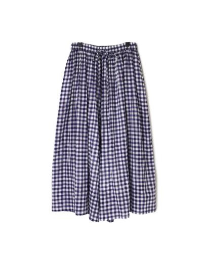 NSL24026 (パンツ) COTTON FANCY GINGHAM CHECK WIDE EASY PANTS