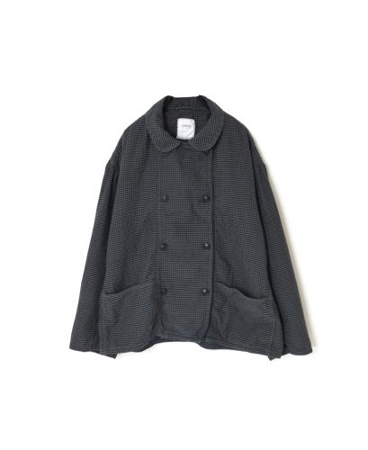 ISNAM2462(ジャケット) 60s COTTON DOUBLE FACE CHECK ROUND COLLER DOUBLE JACKET