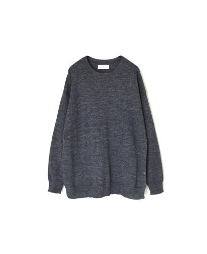 GNSL24521(ニット) 7GG 1PLY SHETLAND WOOL/LINEN CREW-NECK SIDE SLIT PULLOVER