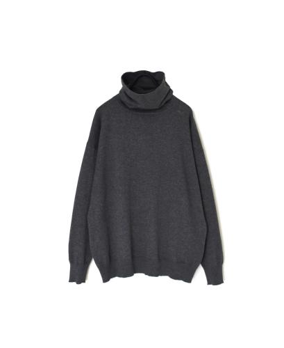 GNSL24541(ニット) 14GG 2PLY COTTON WOOL CASHMERE TURTLE NECK PULLOVER