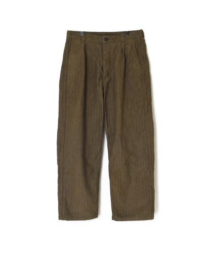 NAM1203HR(パンツ) HEAVY COTTON HERRINGBONE ONE-TUCK PANTS