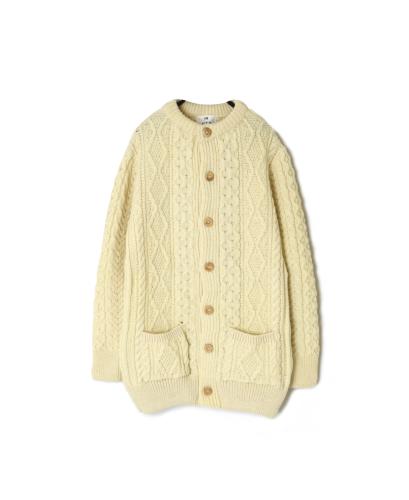 CHT2451W(カーディガン) ARAN CREW-NECK LONG CARDIGAN(WOOD BUTTON)