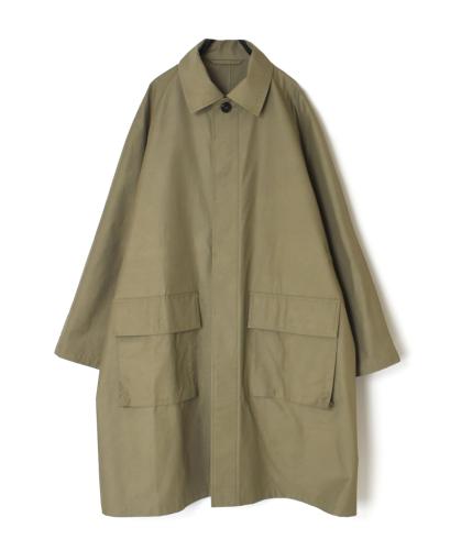 NHT2412KT(コート) COTTON NYLON BALMACAAN COAT WITH GUSSETED POCKET