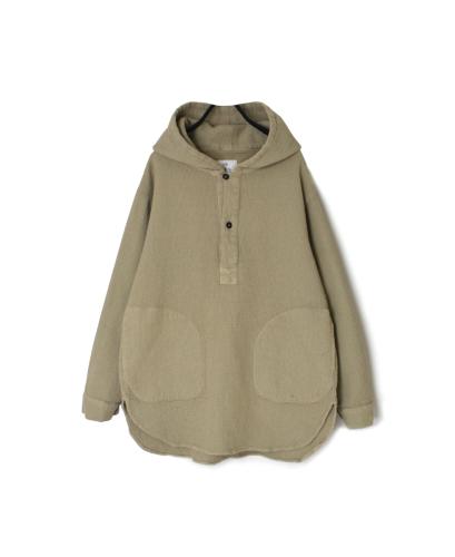 INHT2452WPD (シャツ) WAFFLE PLAIN OVERDYE HOODED PULLOVER SHIRTS