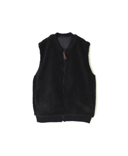 ADNAM2451(ベスト) ZIP-UP FLEECE RIB COLLAR VEST