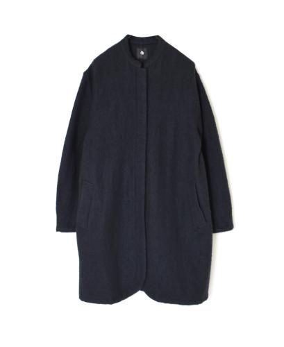 NMDS24552(コート) WOOL/COTTON STAND COLLAR FLY FRONT COAT