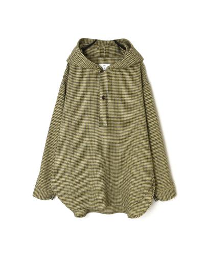 NHT2453WC(プルオーバー) MIX WOOL CHECK HOODED PULLOVER SHIRT