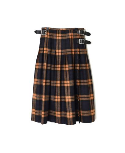 NOD1173 (スカート) LOW WAIST PLEATS WRAP SKIRT LENGTH 80cm (WITH PIN)